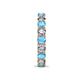7 - Laida 3.40 mm Blue Topaz and Diamond Eternity Band 