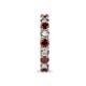 7 - Laida 3.40 mm Red Garnet and Diamond Eternity Band 