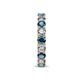 7 - Laida 3.40 mm Blue and White Diamond Eternity Band 