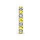 7 - Laida 3.40 mm Yellow Sapphire and Diamond Eternity Band 