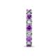 7 - Laida 3.40 mm Amethyst and Diamond Eternity Band 
