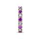 7 - Laida 3.40 mm Amethyst and Diamond Eternity Band 