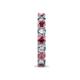 7 - Laida 3.40 mm Rhodolite Garnet and Diamond Eternity Band 