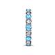 7 - Laida 3.40 mm Blue Topaz and Diamond Eternity Band 