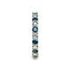 7 - Laida 3.00 mm Blue and White Diamond Eternity Band 