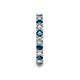 7 - Laida 3.00 mm Blue and White Diamond Eternity Band 
