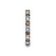 7 - Laida 3.00 mm Smoky Quartz and Diamond Eternity Band 