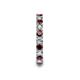 7 - Laida 3.00 mm Red Garnet and Diamond Eternity Band 