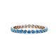 1 - Valerie 2.40 mm Blue Topaz Eternity Band 