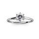 3 - Verena 6.50 mm Round Forever One Moissanite Solitaire Engagement Ring 