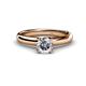 1 - Bianca 1.00 ct IGI Certified Lab Grown Diamond Round (6.50 mm) Solitaire Engagement Ring 