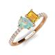 5 - Zahara 9x6 mm Pear Opal and 7x5 mm Emerald Cut Citrine 2 Stone Duo Ring 