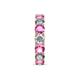 6 - Laida 4.00 mm Pink Sapphire and Lab Grown Diamond Eternity Band 