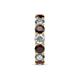6 - Laida 4.00 mm Red Garnet and Lab Grown Diamond Eternity Band 