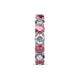 6 - Laida 4.00 mm Rhodolite Garnet and Lab Grown Diamond Eternity Band 