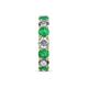 6 - Laida 4.00 mm Emerald and Lab Grown Diamond Eternity Band 