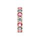 6 - Laida 4.00 mm Pink Tourmaline and Lab Grown Diamond Eternity Band 