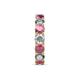 6 - Laida 4.00 mm Rhodolite Garnet and Lab Grown Diamond Eternity Band 