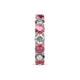6 - Laida 4.00 mm Rhodolite Garnet and Lab Grown Diamond Eternity Band 