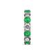 6 - Laida 4.00 mm Emerald and Lab Grown Diamond Eternity Band 