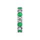 6 - Laida 4.00 mm Emerald and Lab Grown Diamond Eternity Band 