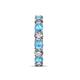 7 - Laida 3.80 mm Blue Topaz and Diamond Eternity Band 