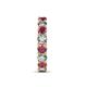 7 - Laida 3.80 mm Rhodolite Garnet and Diamond Eternity Band 