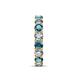 7 - Laida 3.80 mm London Blue Topaz and Diamond Eternity Band 
