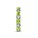 7 - Laida 3.80 mm Peridot and Lab Grown Diamond Eternity Band 