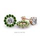 1 - Serena 0.81 ctw (2.00 mm) Round Green Garnet Jackets Earrings 