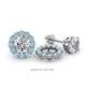 1 - Serena 0.48 ctw (2.00 mm) Round Aquamarine Jackets Earrings 