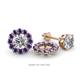 1 - Serena 0.48 ctw (2.00 mm) Round Iolite Jackets Earrings 