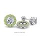 1 - Serena 0.81 ctw (2.00 mm) Round Peridot Jackets Earrings 