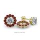 1 - Serena 0.81 ctw (2.00 mm) Round Red Garnet Jackets Earrings 