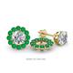 1 - Serena 0.55 ctw (2.00 mm) Round Emerald Jackets Earrings 