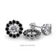 1 - Serena 0.69 ctw (2.00 mm) Round Black Diamond Jackets Earrings 
