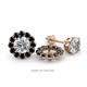 1 - Serena 0.69 ctw (2.00 mm) Round Black Diamond Jackets Earrings 