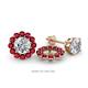 1 - Serena 0.69 ctw (2.00 mm) Round Ruby Jackets Earrings 