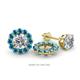 1 - Serena 0.55 ctw (2.00 mm) Round London Blue Topaz Jackets Earrings 