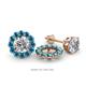 1 - Serena 0.55 ctw (2.00 mm) Round London Blue Topaz Jackets Earrings 