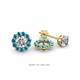 1 - Serena London Blue Topaz Jacket Earrings 