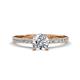 1 - Aurin IGI Certified 6.50 mm Round Lab Grown Diamond and Diamond Engagement Ring 