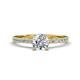 1 - Aurin 6.50 mm Round Forever One Moissanite and Diamond Engagement Ring 