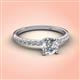 3 - Aurin IGI Certified 6.50 mm Round Lab Grown Diamond and Diamond Engagement Ring 