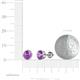 3 - Carys Amethyst (6.5mm) Solitaire Stud Earrings 