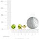 3 - Carys Peridot (6.5mm) Solitaire Stud Earrings 