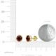 3 - Carys Red Garnet (6.5mm) Solitaire Stud Earrings 