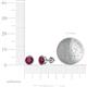 3 - Carys Rhodolite Garnet (6.5mm) Solitaire Stud Earrings 