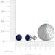 3 - Carys Blue Sapphire (6mm) Solitaire Stud Earrings 