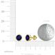 3 - Carys Blue Sapphire (6mm) Solitaire Stud Earrings 
